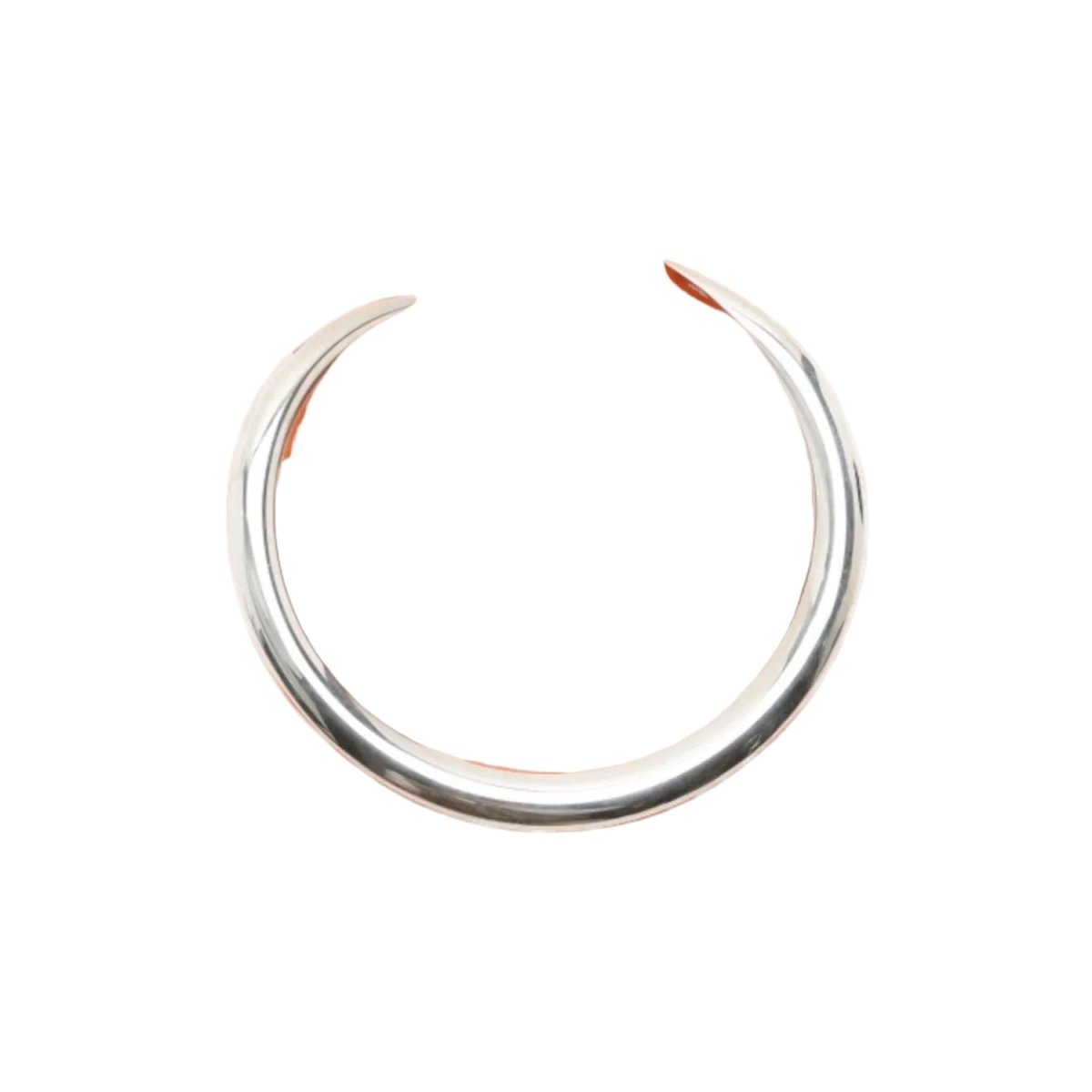 Collier Ras de Cou HERMÈS "Collier de Piste" en argent - Castafiore