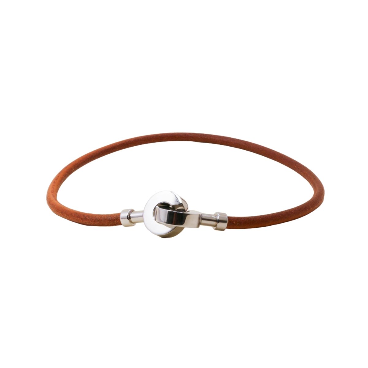 Collier Ras de Cou HERMÈS "Lancelot" en cuir - Castafiore