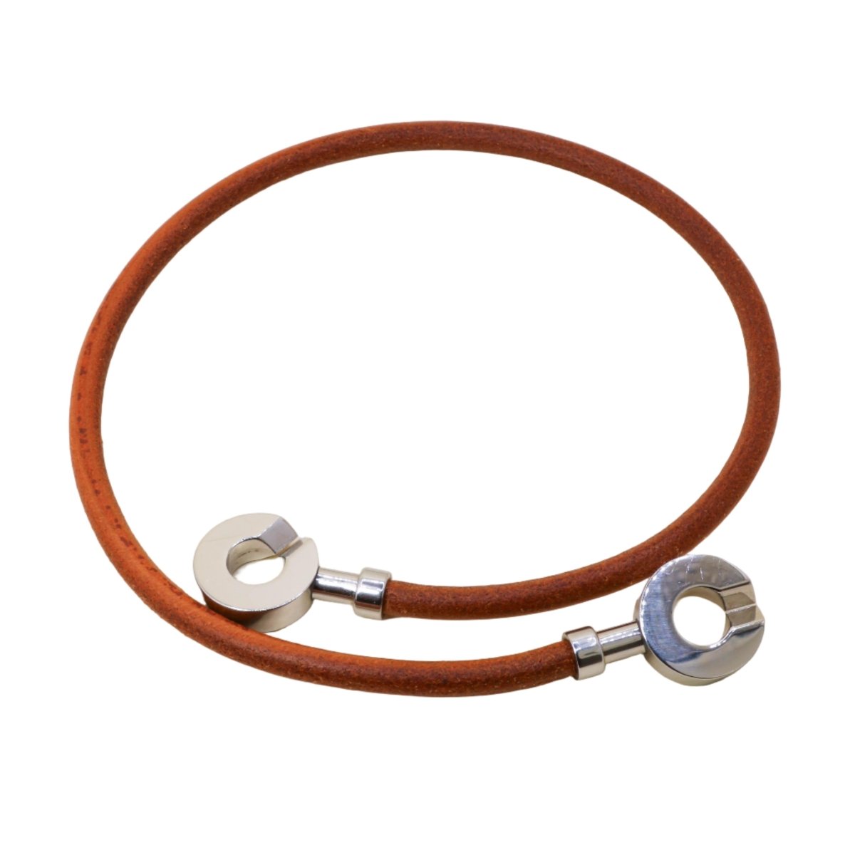 Collier Ras de Cou HERMÈS "Lancelot" en cuir - Castafiore