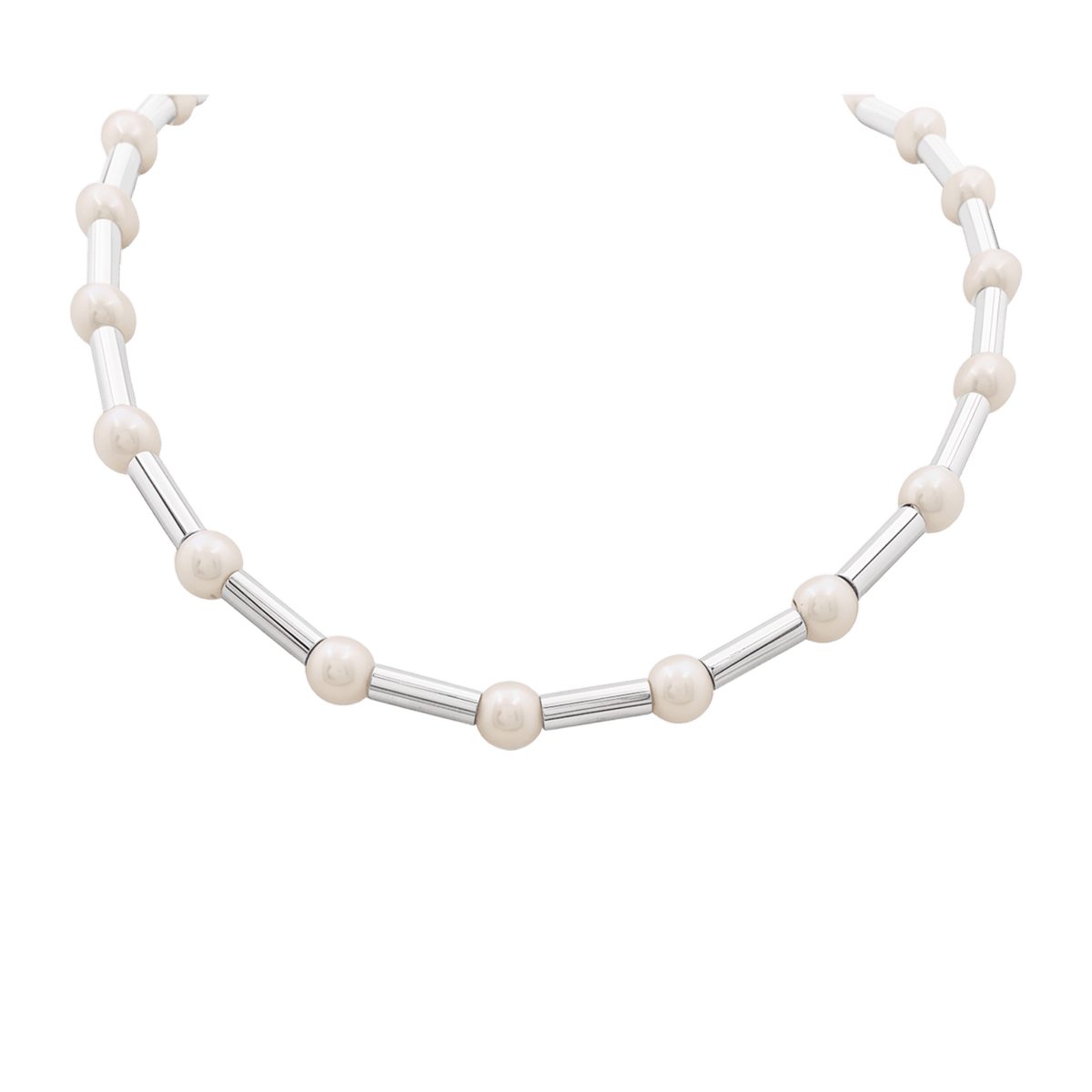 Collier Ras de Cou POIRAY "Fuseau" en or blanc et perles - Castafiore