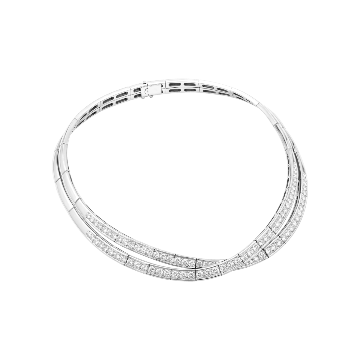 Collier Ras de Cou VAN CLEEF & ARPELS "Avignon" en or blanc et diamants - Castafiore