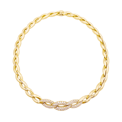 Collier Ras de Cou VAN CLEEF & ARPELS en or jaune et diamants - Castafiore