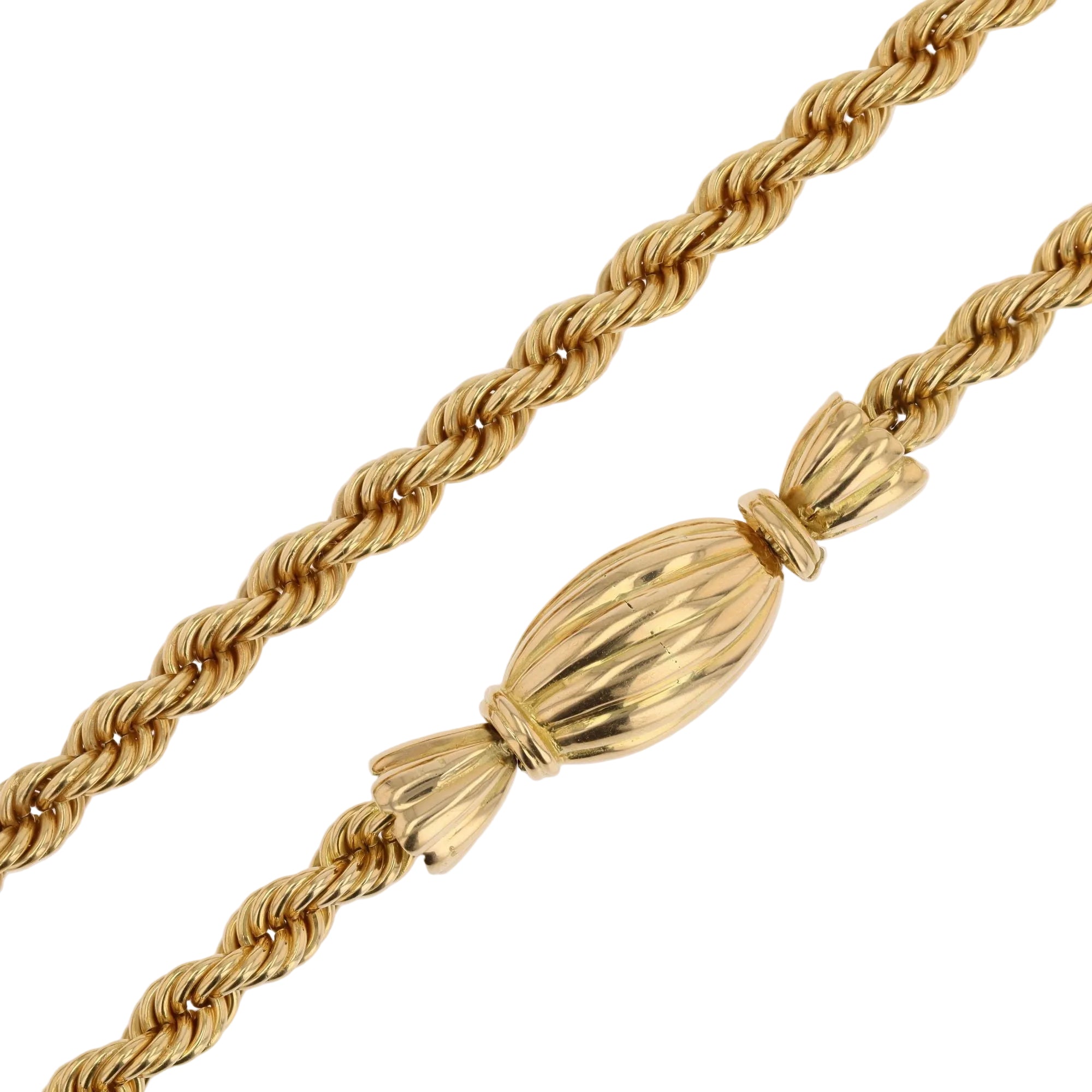 Collier rétro torsades et fermoir bonbon