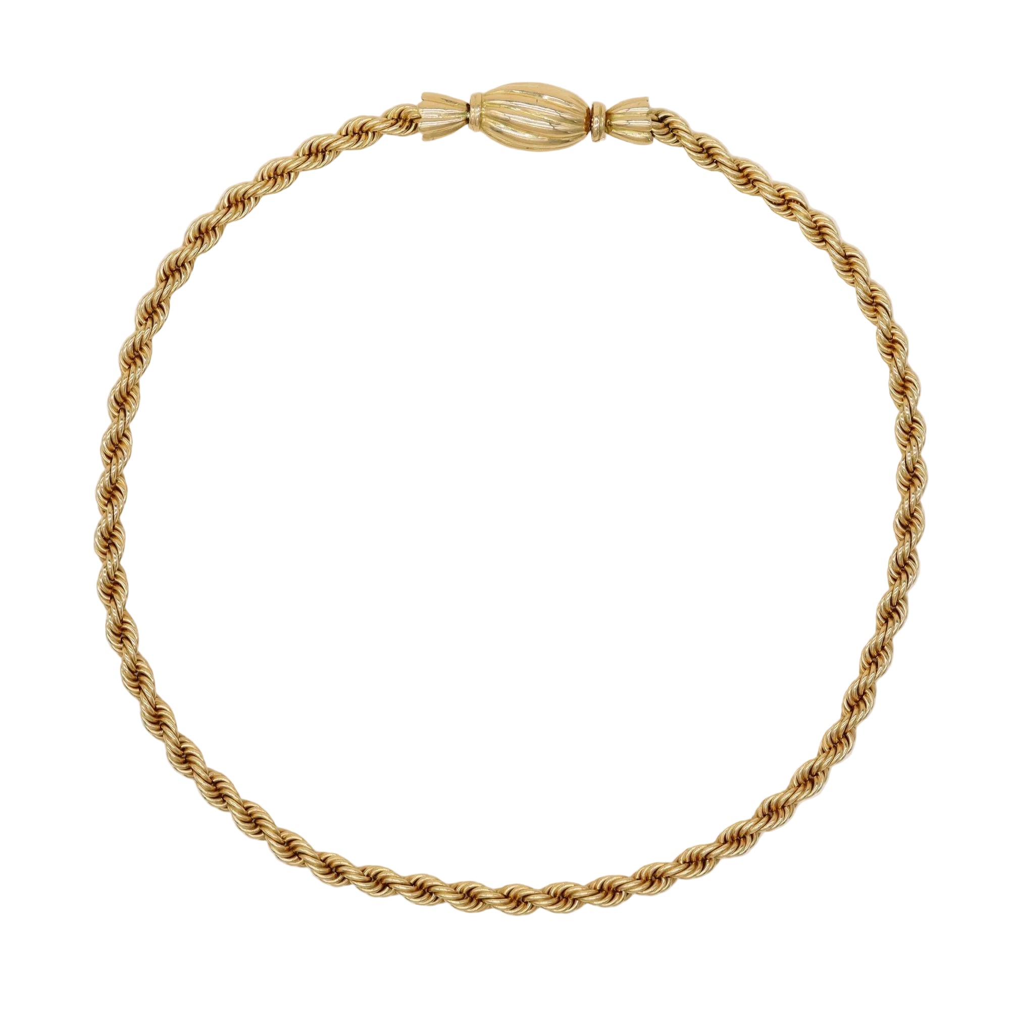 Collier rétro torsades et fermoir bonbon