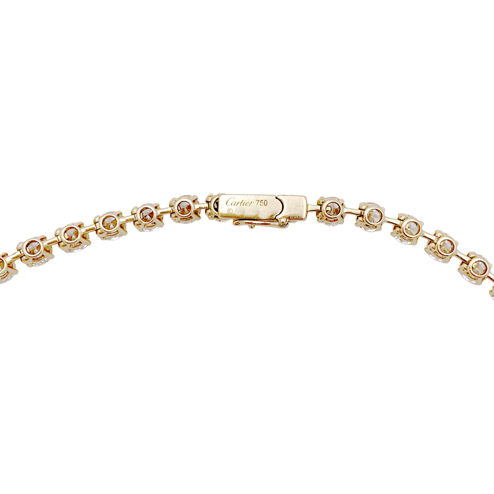 Collier Rivière CARTIER en or jaune et diamants - Castafiore