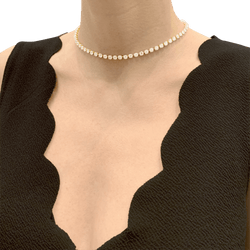 Collier Rivière CARTIER en or jaune et diamants - Castafiore