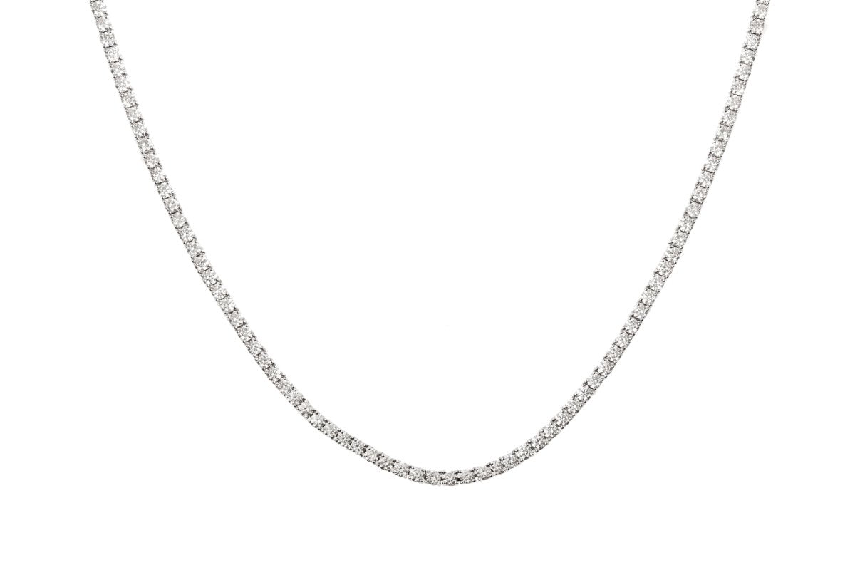 Collier Rivière Diamants 10.15 Carats Or Gris 18 Carats - Castafiore