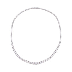 Collier rivière diamants en or blanc. - Castafiore