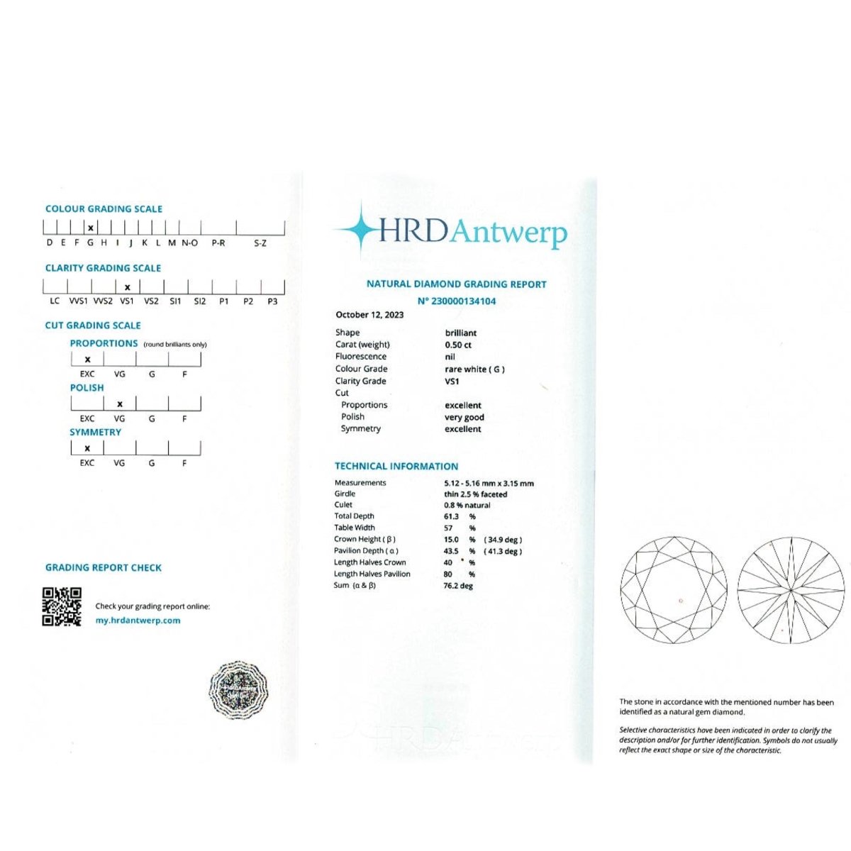 Collier rivière diamants en or blanc. - Castafiore