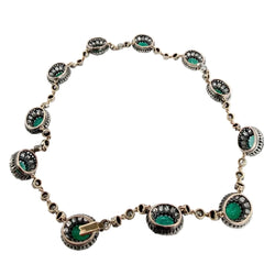 Collier Rivière en émeraudes et diamants - Castafiore