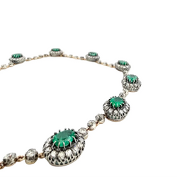 Collier Rivière en émeraudes et diamants - Castafiore
