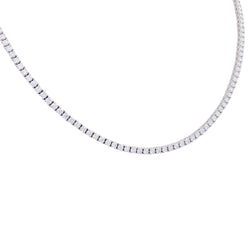 Collier rivière en or blanc, diamants. - Castafiore