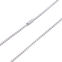 Collier rivière en or blanc, diamants. - Castafiore