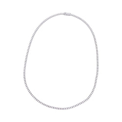 Collier rivière en or blanc, diamants. - Castafiore