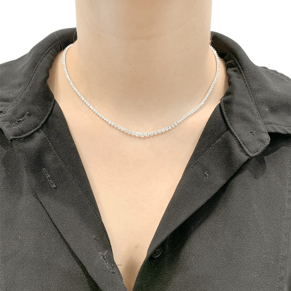 Collier Rivière en or blanc et diamants - Castafiore