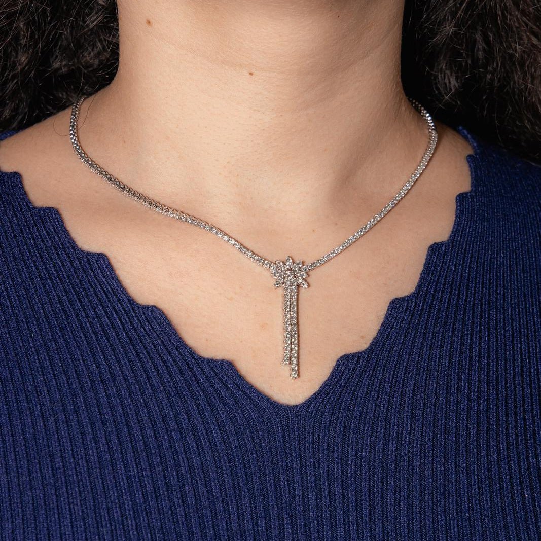 Collier Rivière en or blanc et diamants - Castafiore