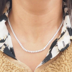 Collier rivière en or blanc et diamants - Castafiore