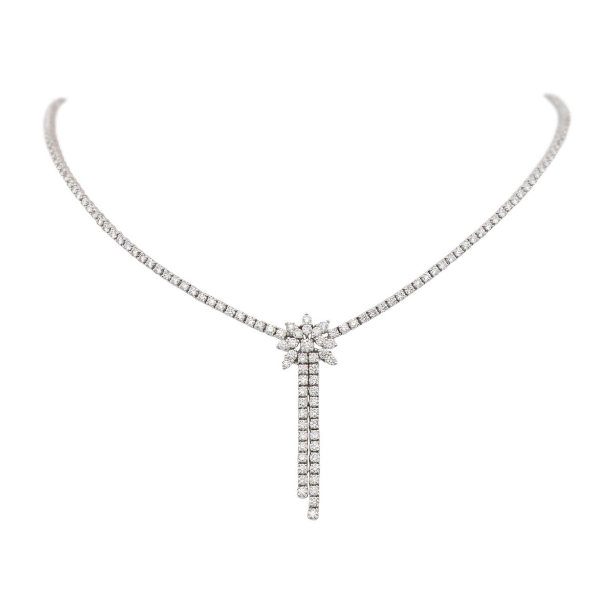 Collier Rivière en or blanc et diamants - Castafiore