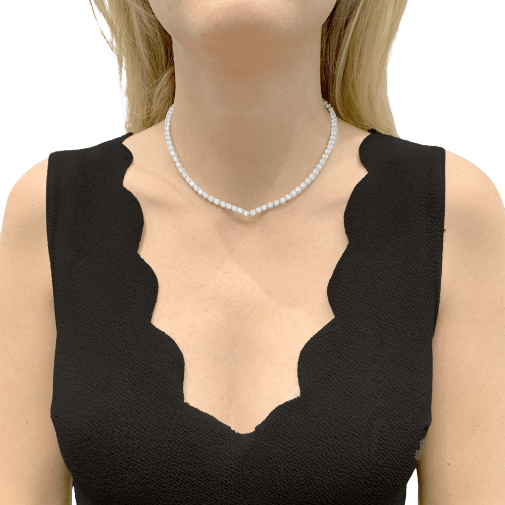 Collier Rivière en or blanc et diamants - Castafiore