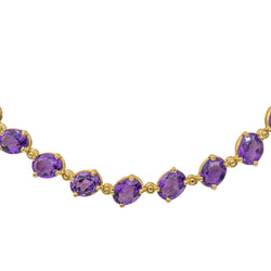 Collier Rivière en Or jaune et Améthyste - Castafiore