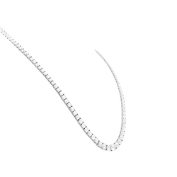 Collier rivière or blanc et diamants. - Castafiore