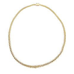 Collier rivière or jaune, diamants. - Castafiore