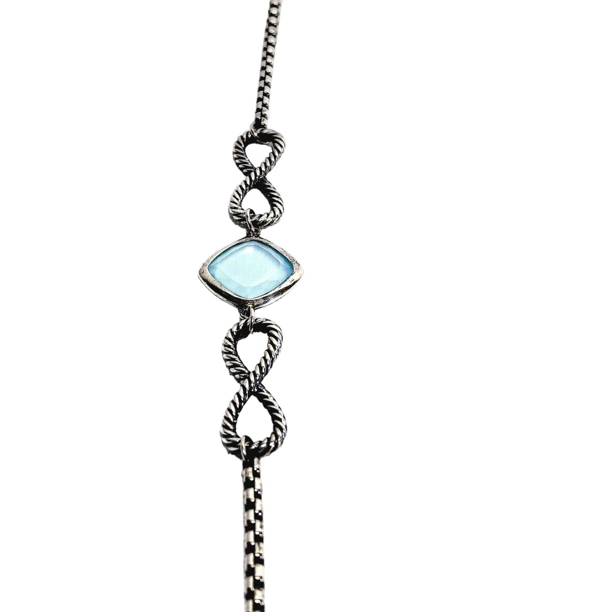 Collier Sautoir DAVID YURMAN en argent et calcédoines - Castafiore