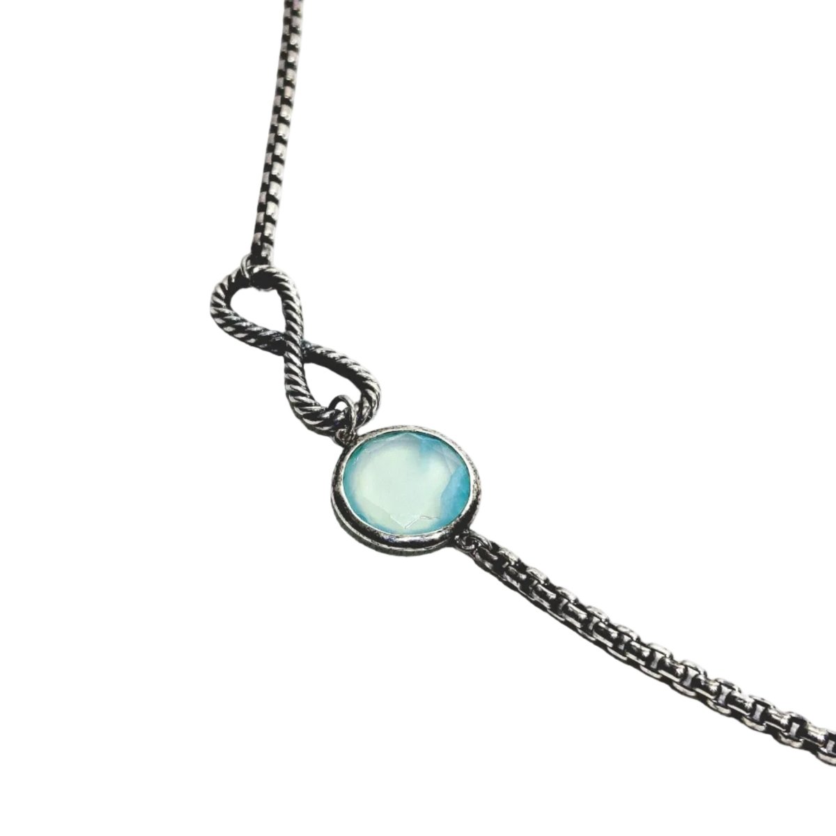Collier Sautoir DAVID YURMAN en argent et calcédoines - Castafiore