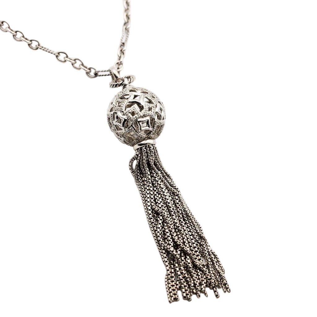 Collier Sautoir DAVID YURMAN en argent et diamants - Castafiore