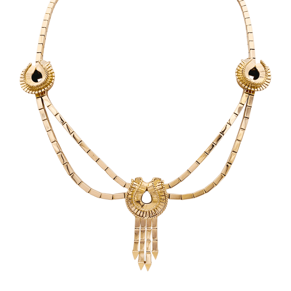 Collier - Sautoir draperie en or rose - Castafiore