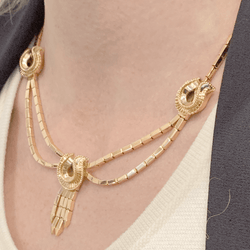 Collier - Sautoir draperie en or rose - Castafiore