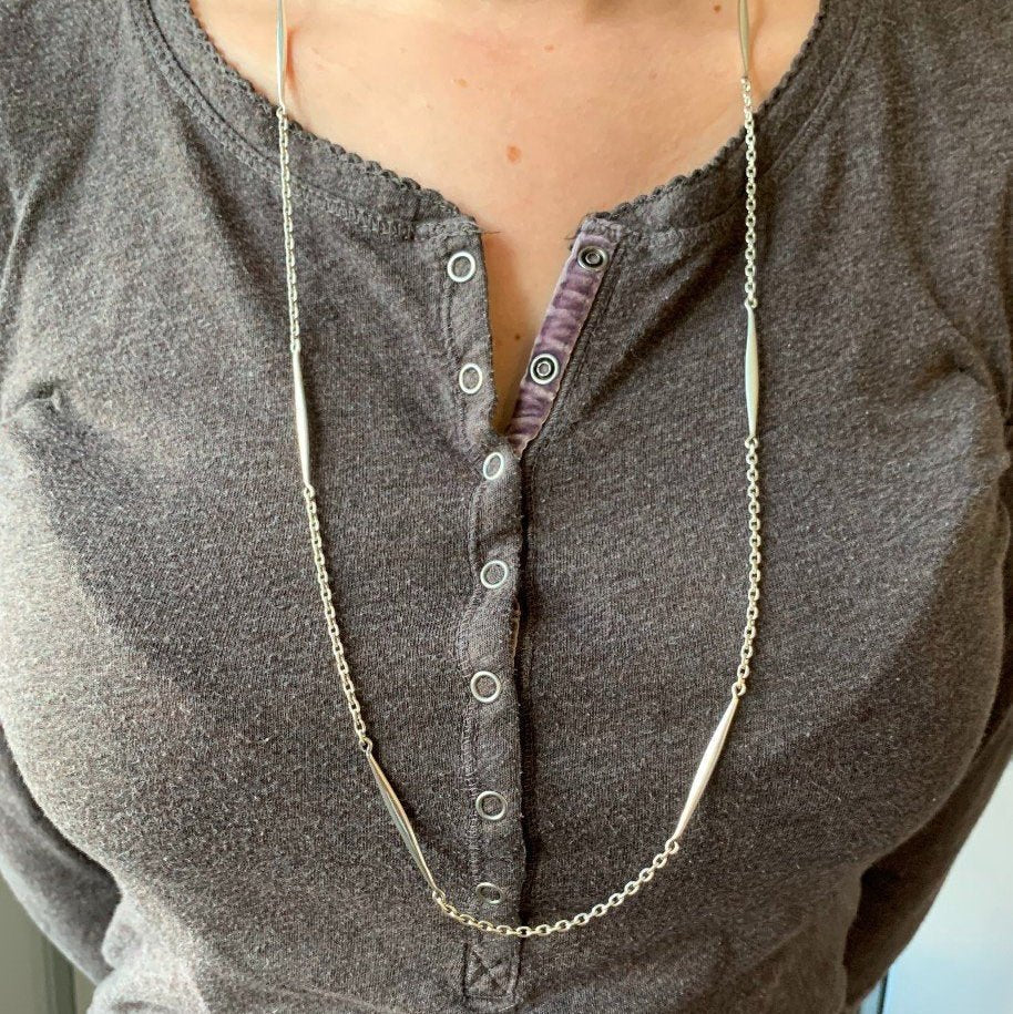 Collier Sautoir en argent - Castafiore