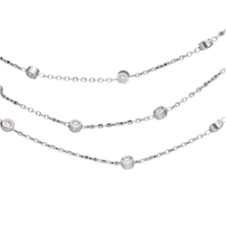 Collier Sautoir en or blanc et diamants - Castafiore