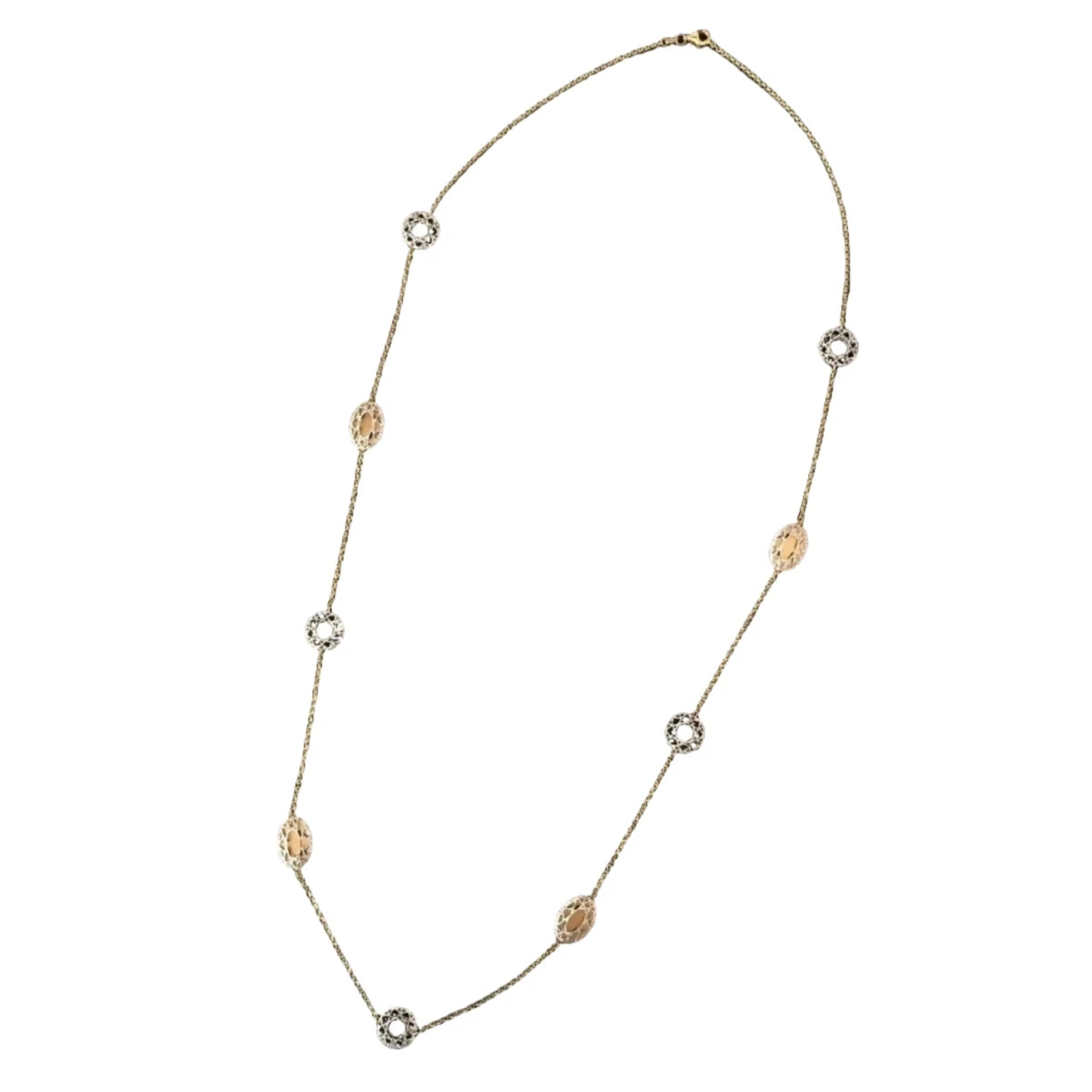 Collier Sautoir en or blanc et or jaune - Castafiore