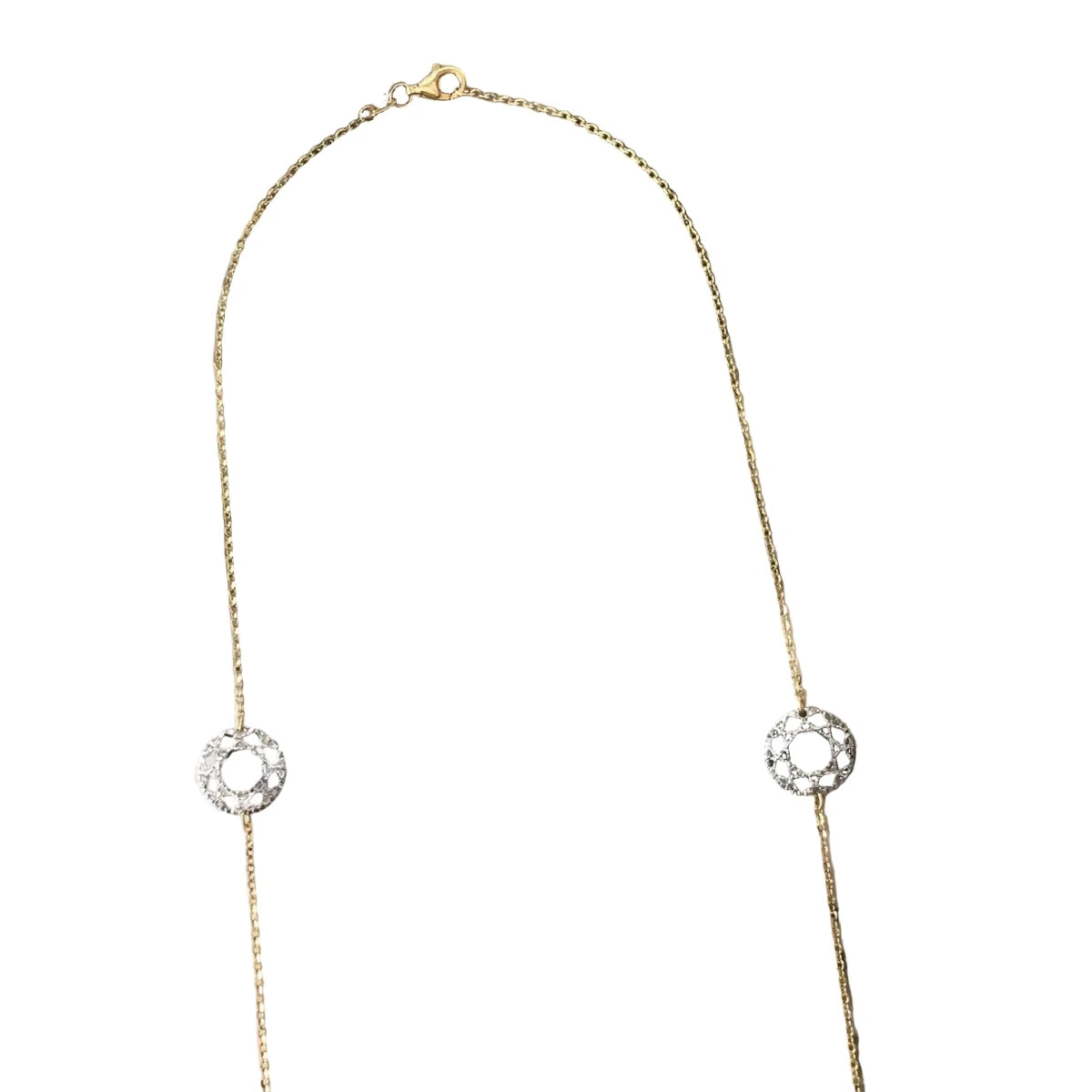 Collier Sautoir en or blanc et or jaune - Castafiore