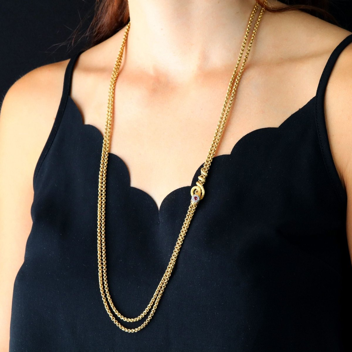 Collier Sautoir en or jaune - Castafiore
