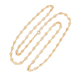 Collier Sautoir en or jaune à maille filigrané - Castafiore