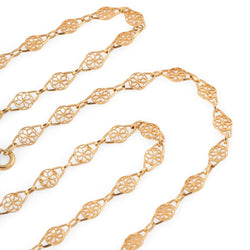 Collier Sautoir en or jaune à maille filigrané - Castafiore