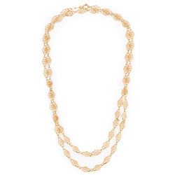 Collier Sautoir en or jaune à maille filigrané - Castafiore