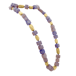 Collier Sautoir en or jaune et calcédoine - Castafiore