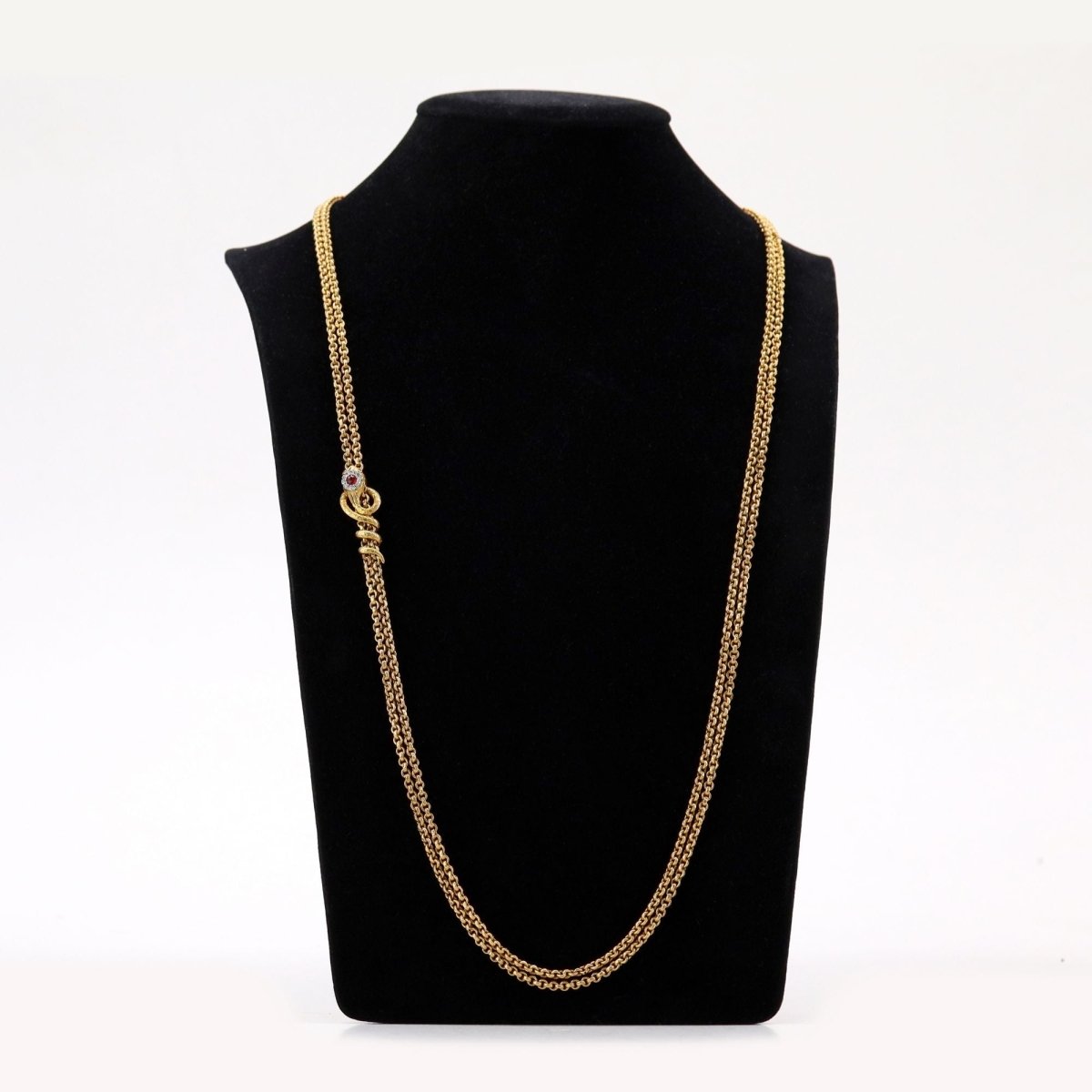 Collier Sautoir en or jaune et diamants - Castafiore