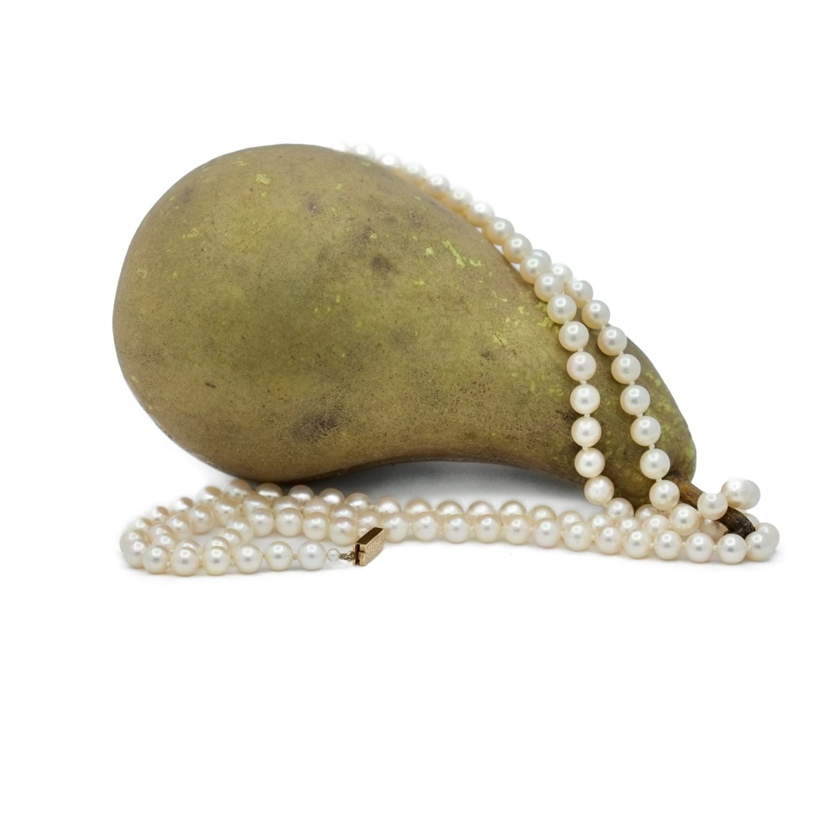 Collier sautoir en or jaune et perles - Castafiore