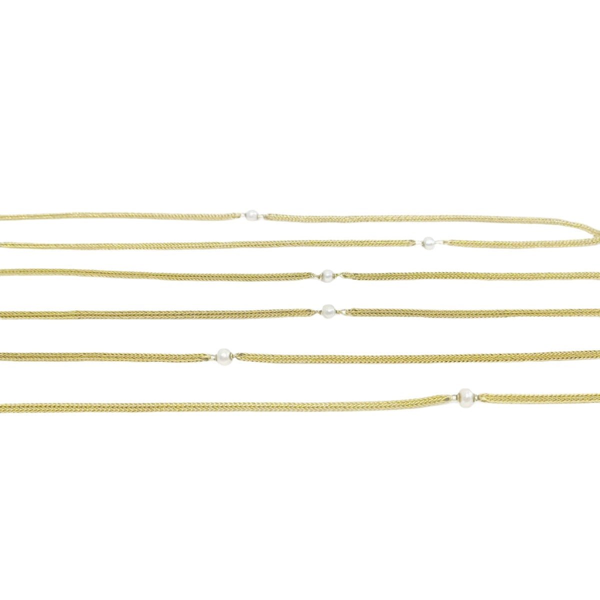 Collier Sautoir en or jaune et perles - Castafiore