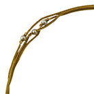 Collier Sautoir en or jaune, or vert et perles grises - Castafiore