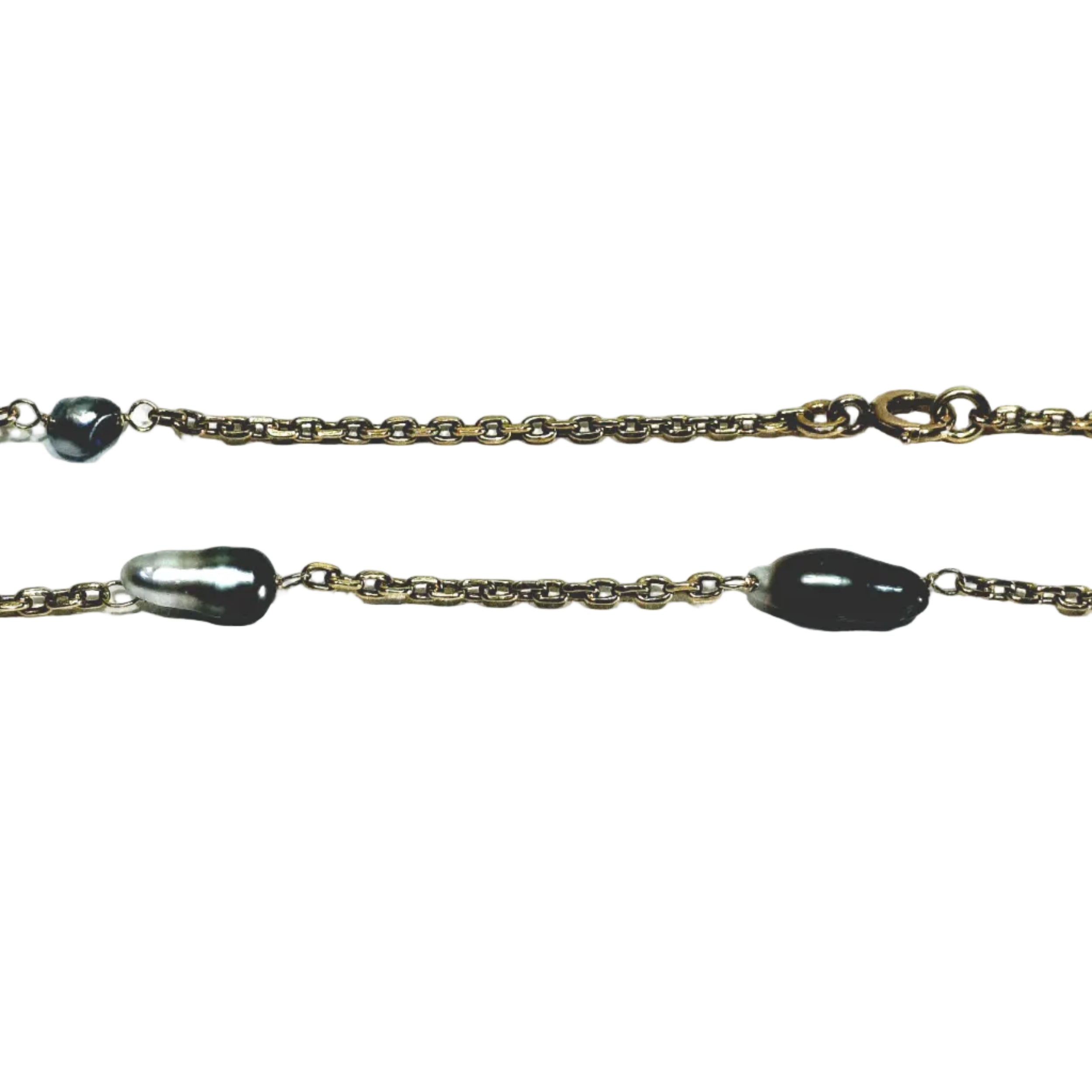 Collier Sautoir en or rose et perles - Castafiore