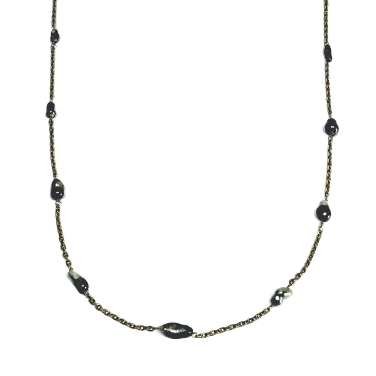 Collier Sautoir en or rose et perles - Castafiore