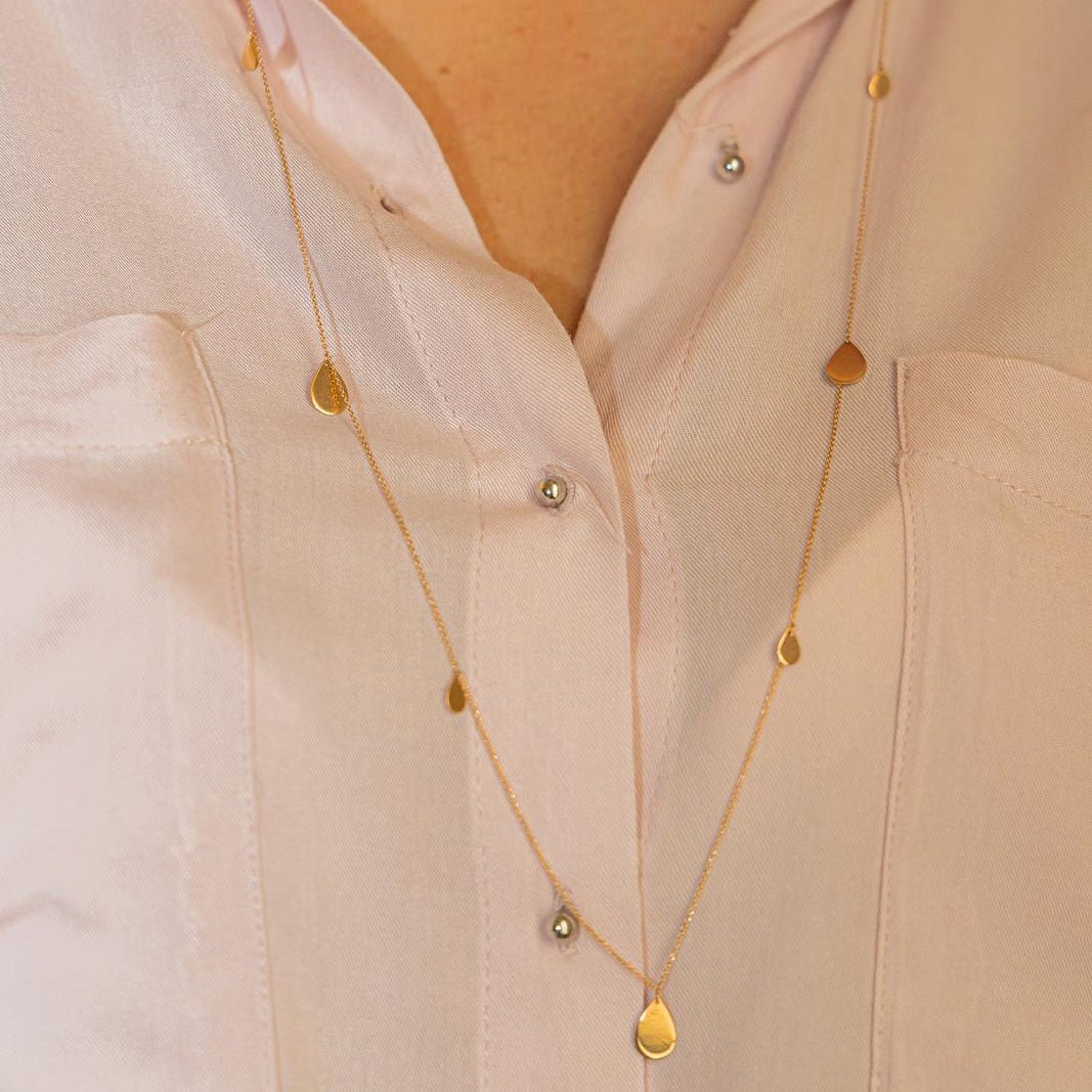 Collier Sautoir GINETTE NY "Tiny bliss on chain" en or rose - Castafiore