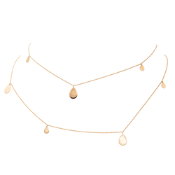 Collier Sautoir GINETTE NY "Tiny bliss on chain" en or rose - Castafiore