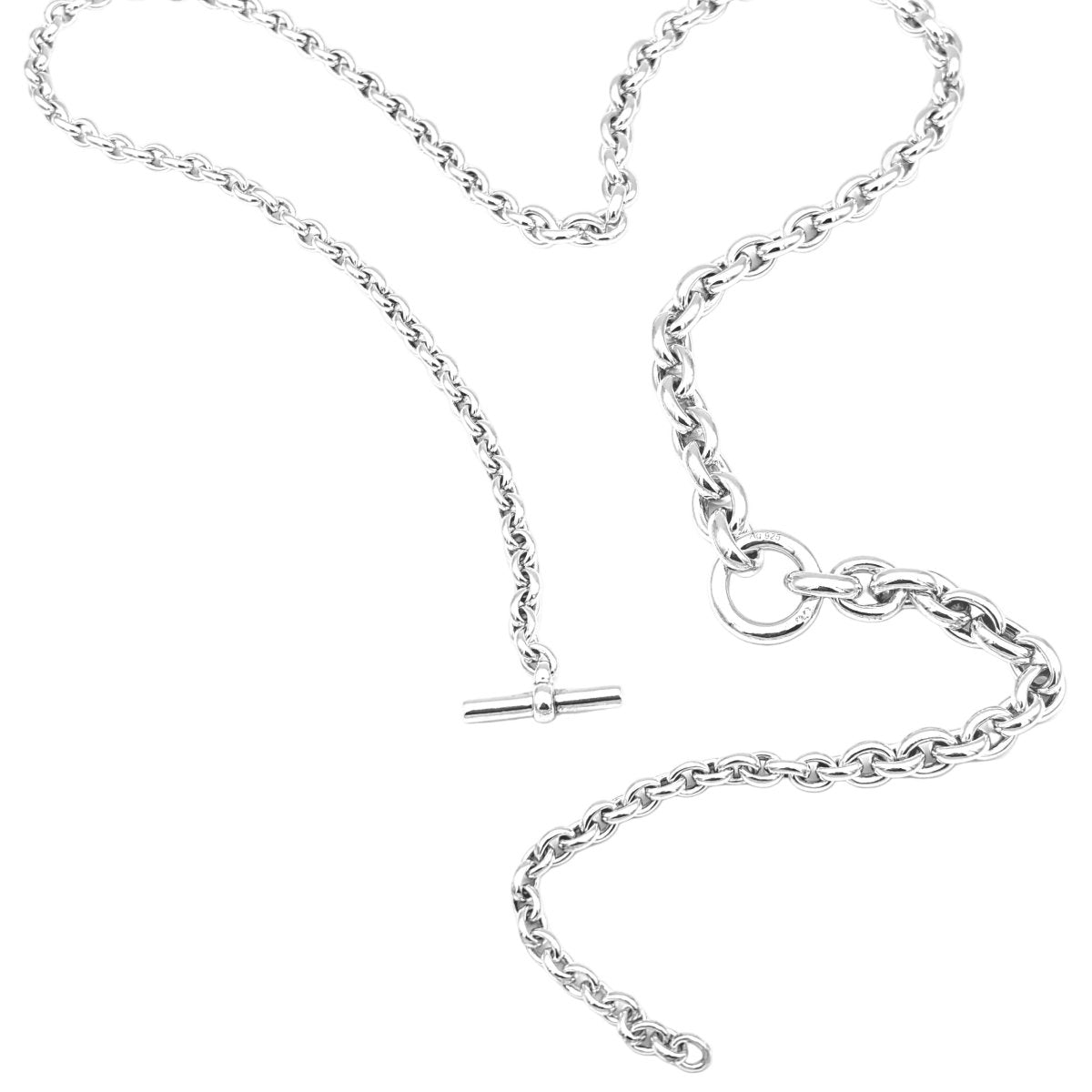 Collier Sautoir HERMÈS "Crescendo" en argent - Castafiore