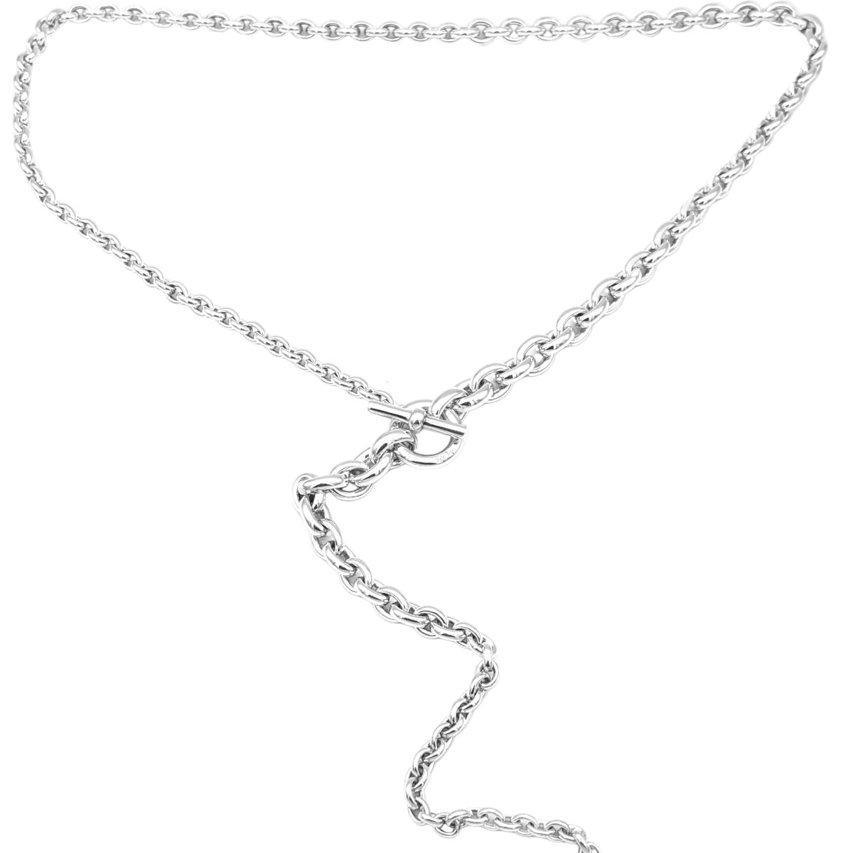 Collier Sautoir HERMÈS "Crescendo" en argent - Castafiore
